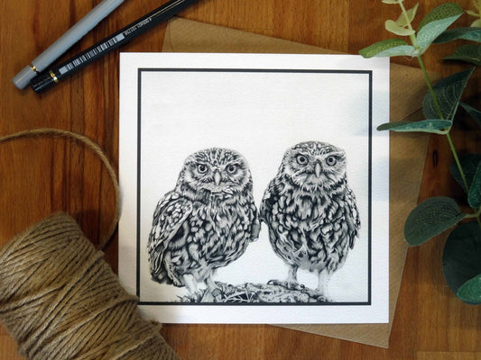 "Indignant" Owls Card