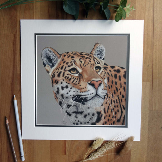 Large "Amber Eyed Jaguar" Giclée Print