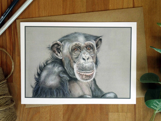 Chimpanzee Greetings Card