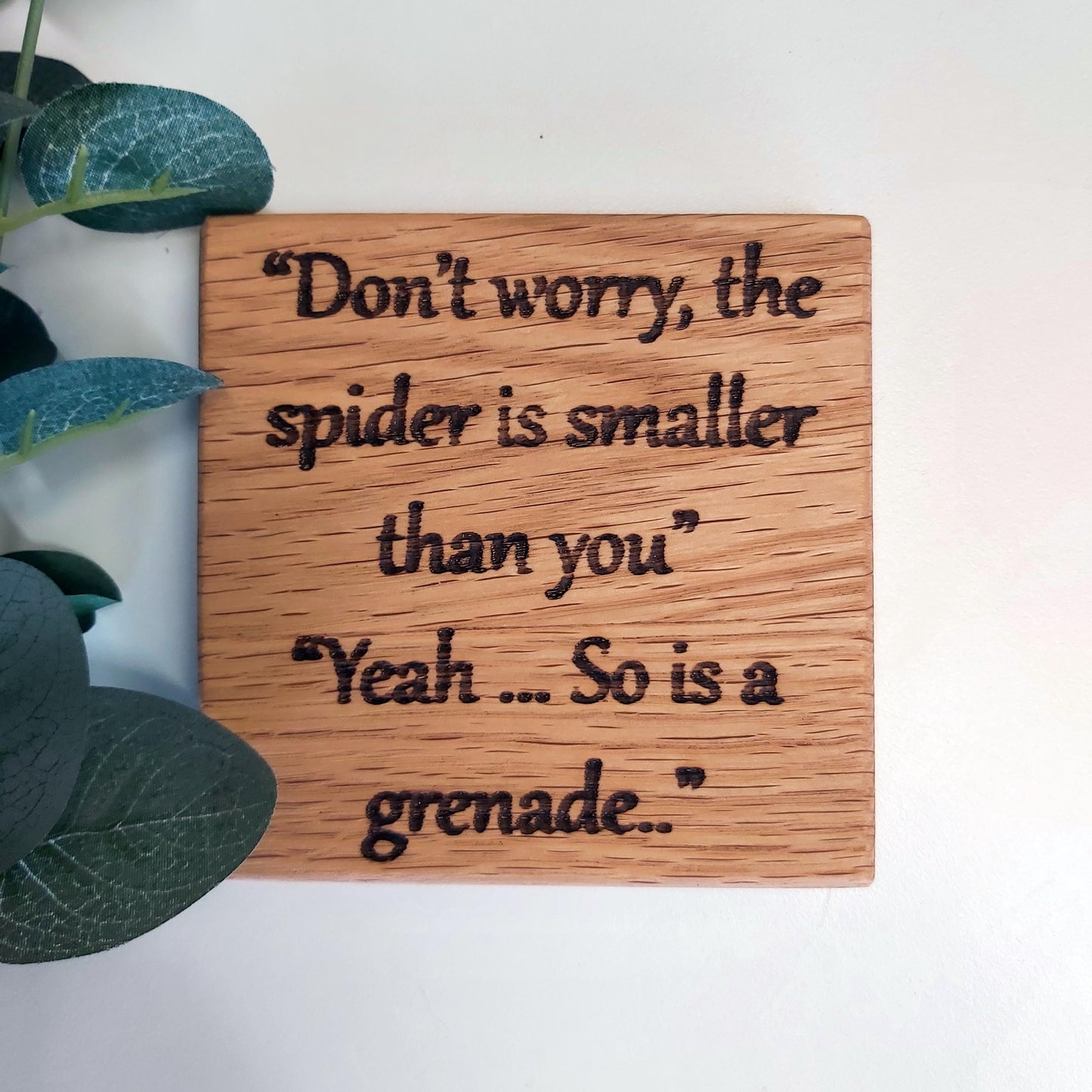 "The Spider" - Oak Coaster