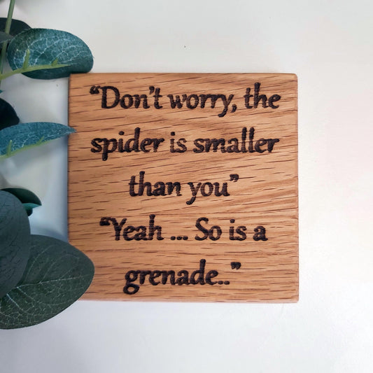 "The Spider" - Oak Coaster